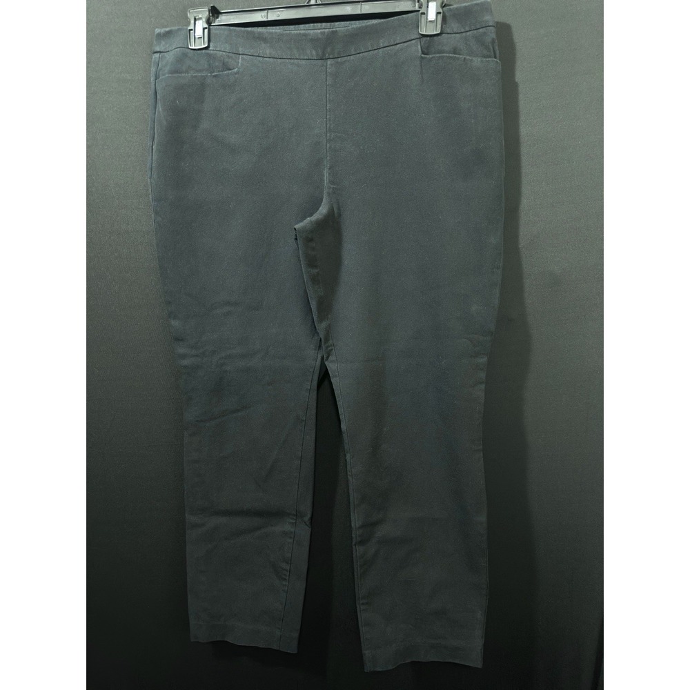 Investments Women's Black Pull-On Waist Stretch Career Pants w/ Pockets Size 16R